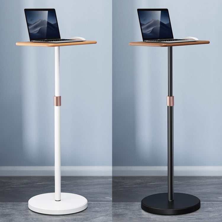 SSKY L42 Adjustable Laptop Stand in Walnut Color with Solid Wood Desktop