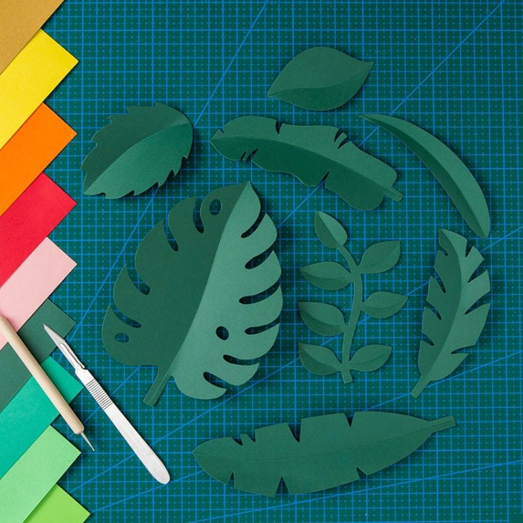 Exquisite Hand-Cut Paper Leaf Ornaments (Blackish Green)