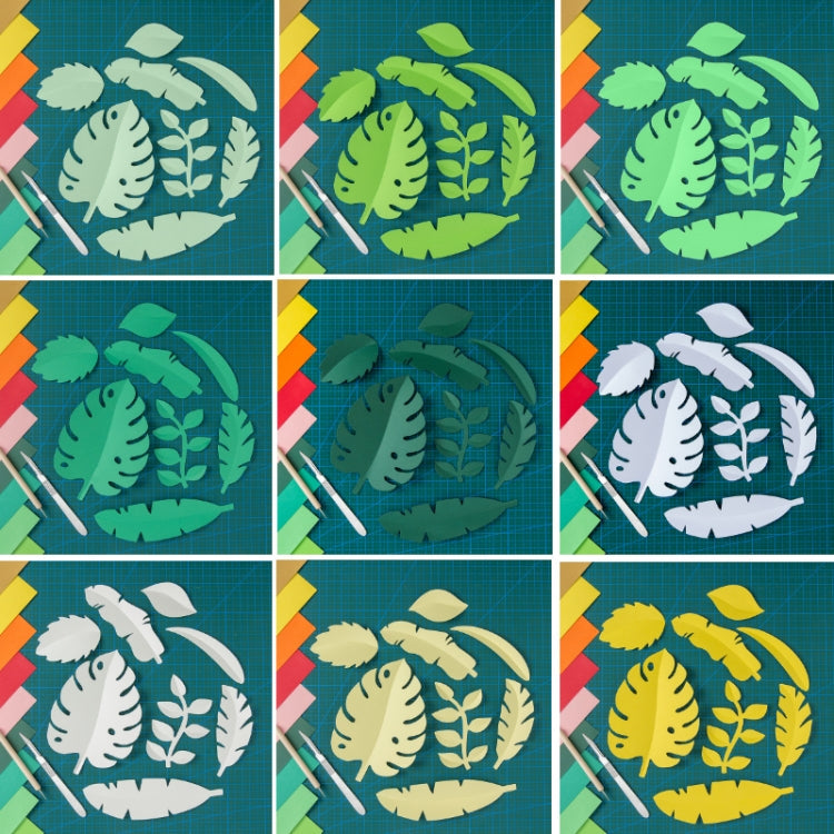 Milk White Handcrafted Paper-cut Leaf Ornaments