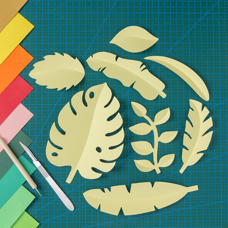 Leaf Ornaments Photography Props in Light Yellow - Handcrafted Paper-cut Decor
