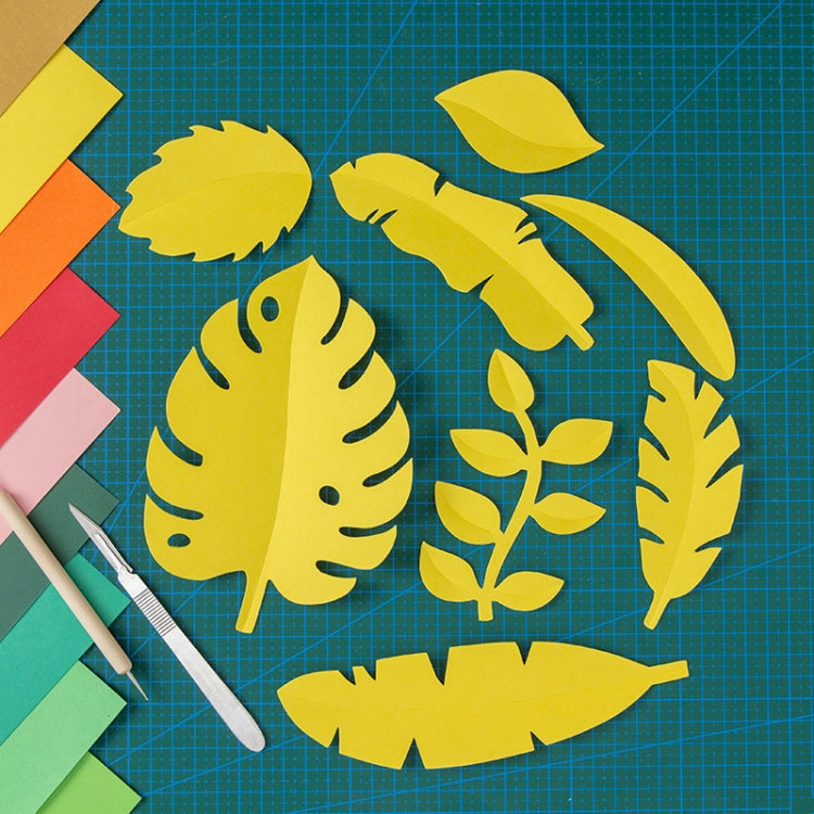 Lemon Yellow Paper-cut Leaf Ornaments Photography Props
