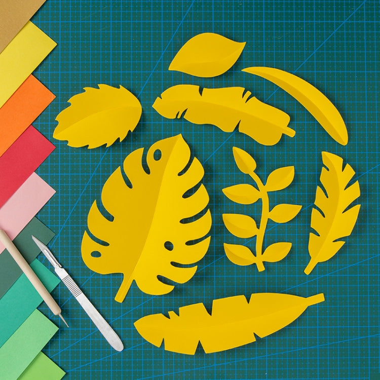 Hand-Cut Paper Leaf Ornaments for Photography Props (Orange Yellow)