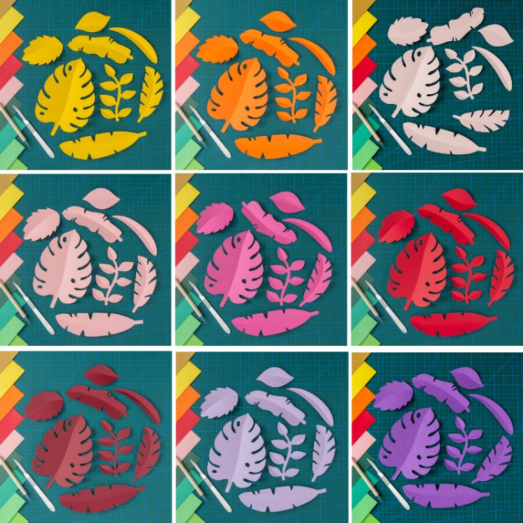 Papercut Leaf Photography Ornaments (Rose Red)