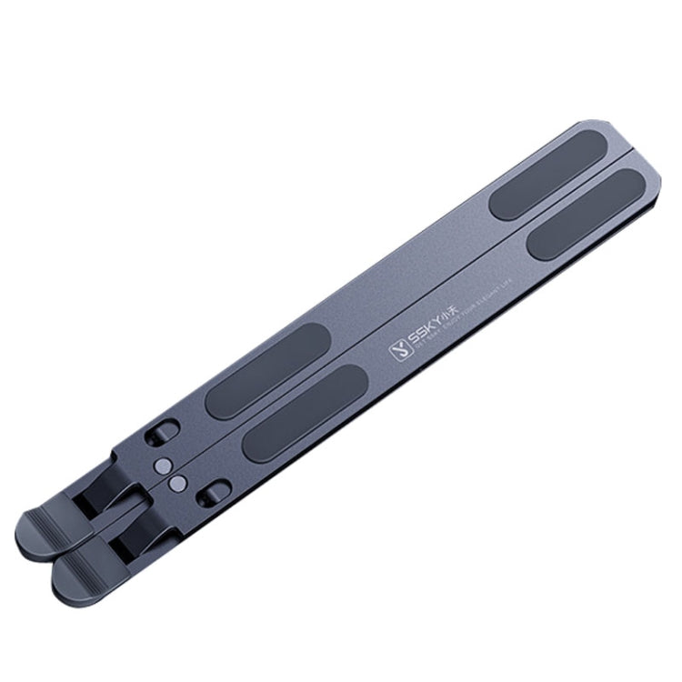 SSKY P6 Portable Laptop Stand with Heat Dissipation, Adjustable Height, and Lightweight Design (Gray)