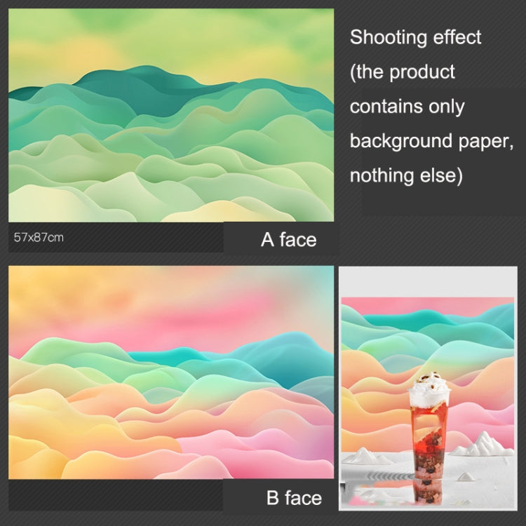 3D Double-Sided Matte Photography Background Paper with Dream Hills 1