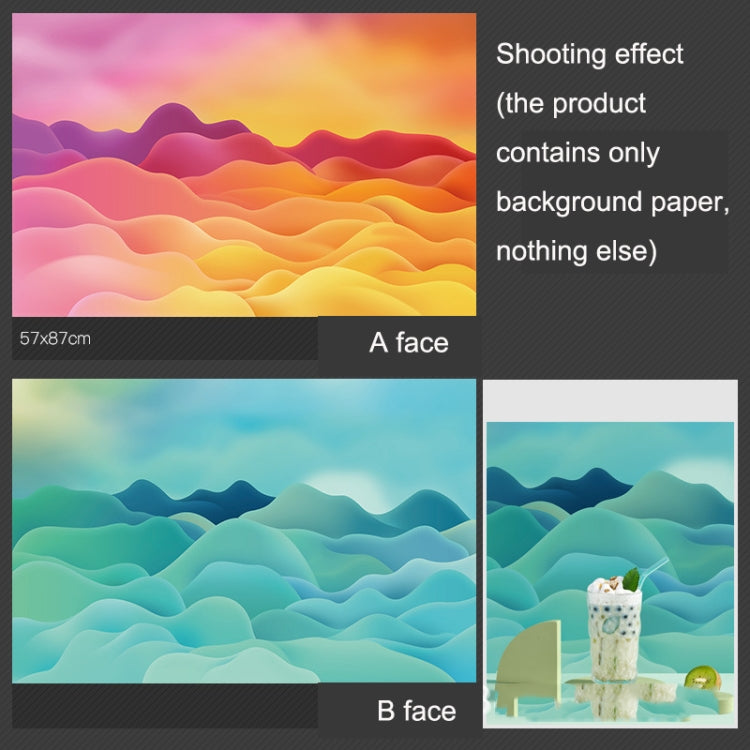 3D Dual-Surface Matte Photography Backdrop Paper (Dreamy Hills 2)