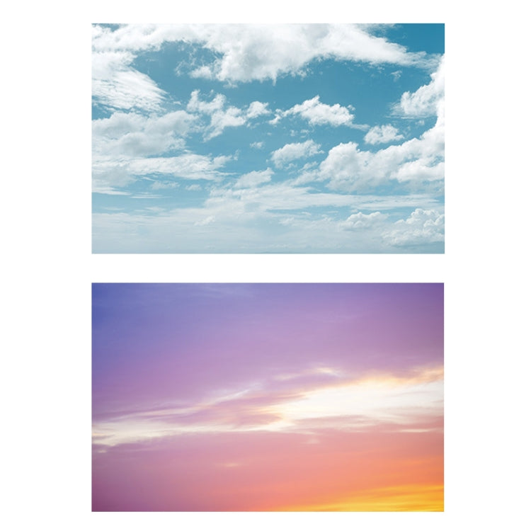 3D Matte Double-Sided Photography Background Paper (Blue Sky+Early Rosy Clouds)