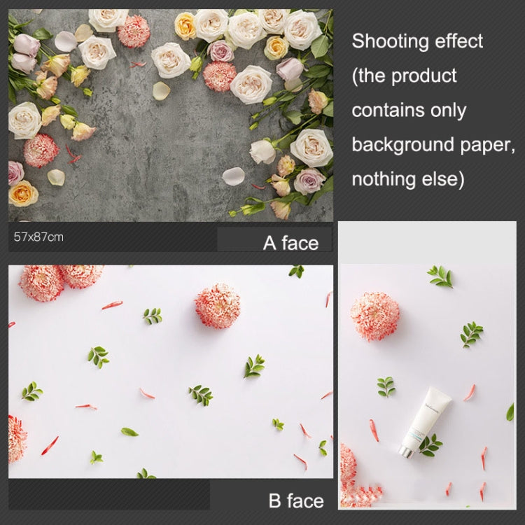 3D Flowers Rhyme Double-Sided Matte Photography Background Paper