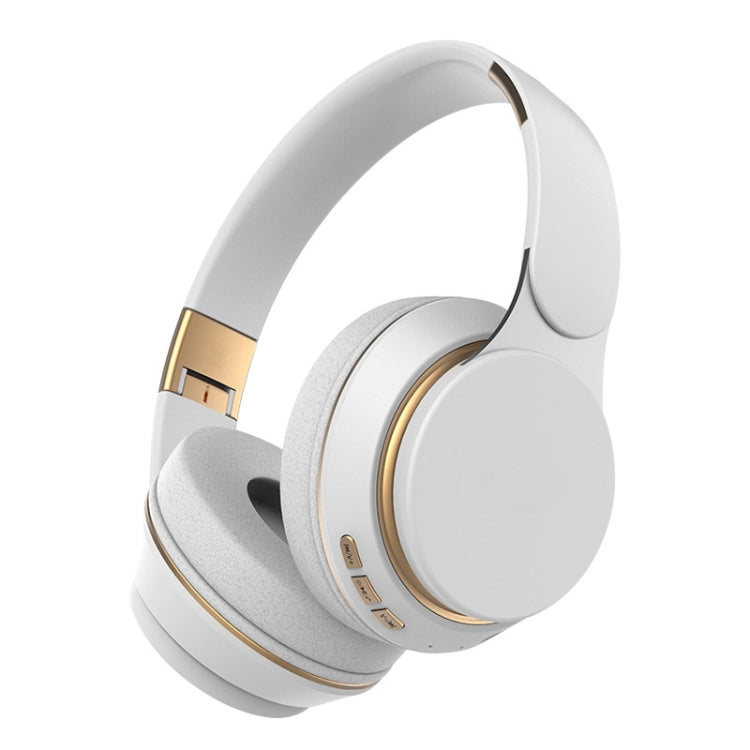 FG-07S Foldable Wireless Headset With Microphone and Multiple Playback Modes (White)