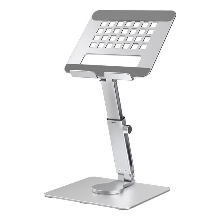 JUNDNE H06 Portable Folding Phone and Tablet Stand with Adjustable Angle and Height (Silver)