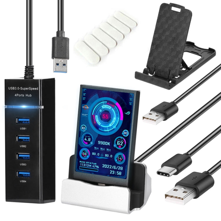 3.5 Inch IPS Computer Monitor with USB Connectivity and Multi-Monitor Support