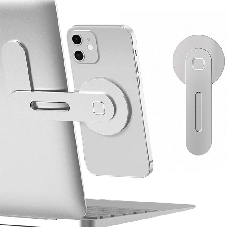Laptop Phone Expansion Bracket - Silver Aluminum Magnetic Stand