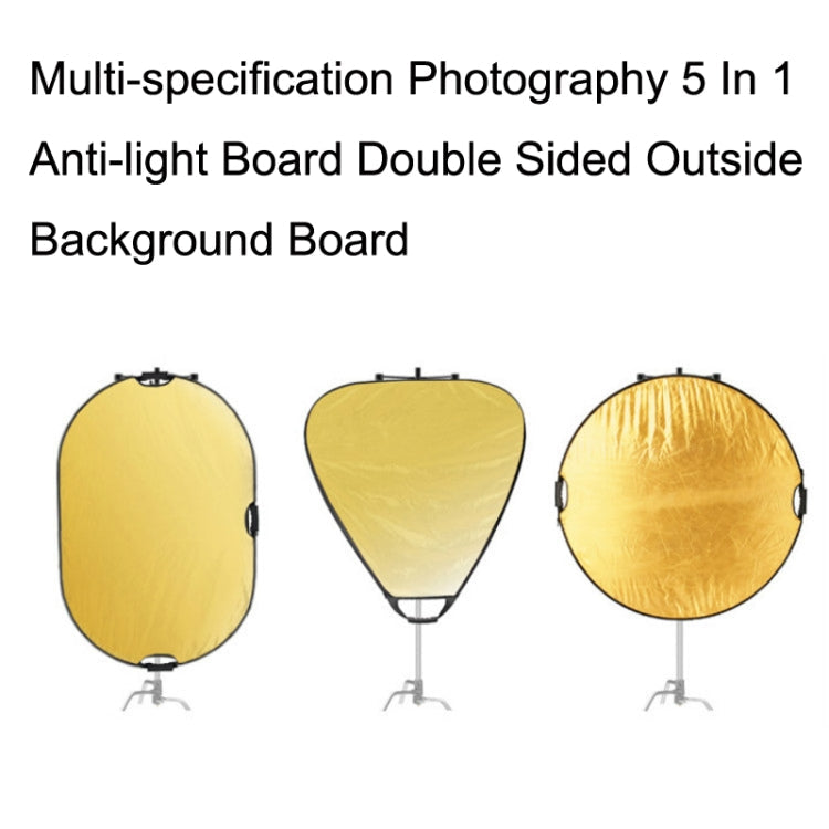 Selens  5 In 1 (Gold / Silver  / White / Black / Soft Light) Folding Reflector Board, Size: 110cm Round