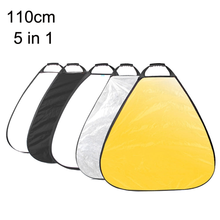 Selens  5 In 1 (Gold / Silver  / White / Black / Soft Light) Folding Reflector Board, Size: 110cm Triangle
