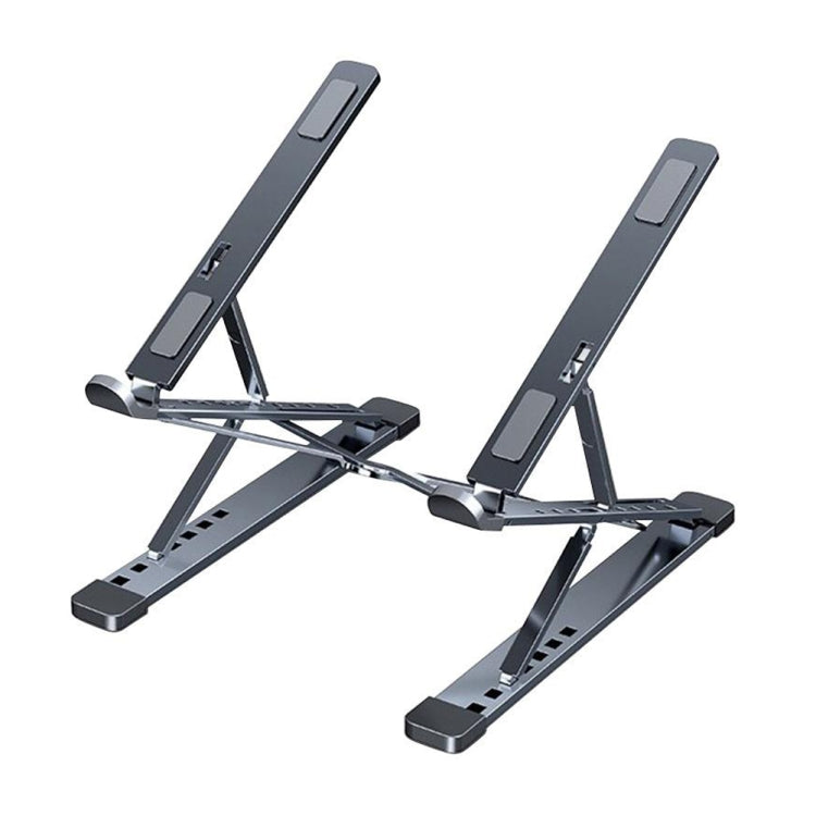 N8 Portable Gray Aluminum Laptop Stand with Adjustable Height and Heat Dissipation