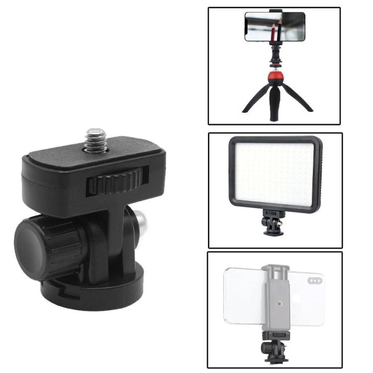 2 Pack 180 Degree Rotating Plastic Ball Head Mount for DSLR Camera Fill Light Tripod