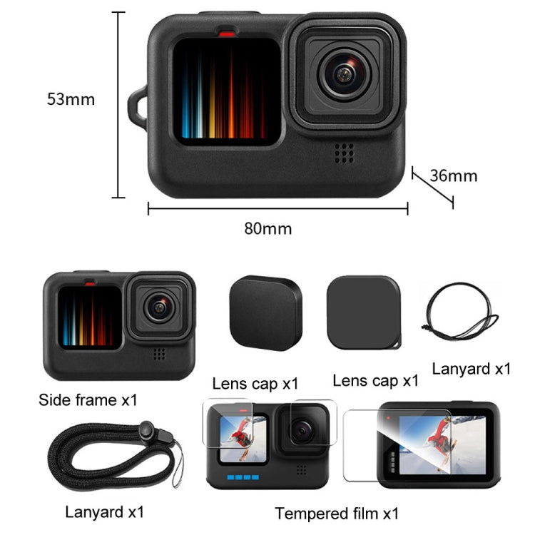 Silicone Case Protector + Tempered Film Set For GoPro HERO9 Black / HERO10 Black