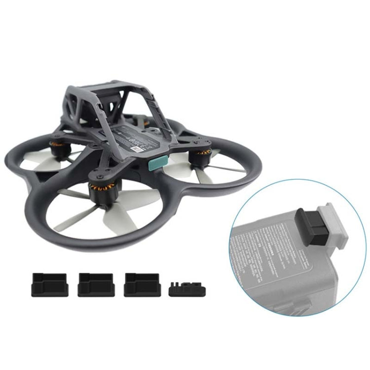 4-Piece Waterproof TPU Dust-proof Plugs for DJI Avata CQT 913407 Battery