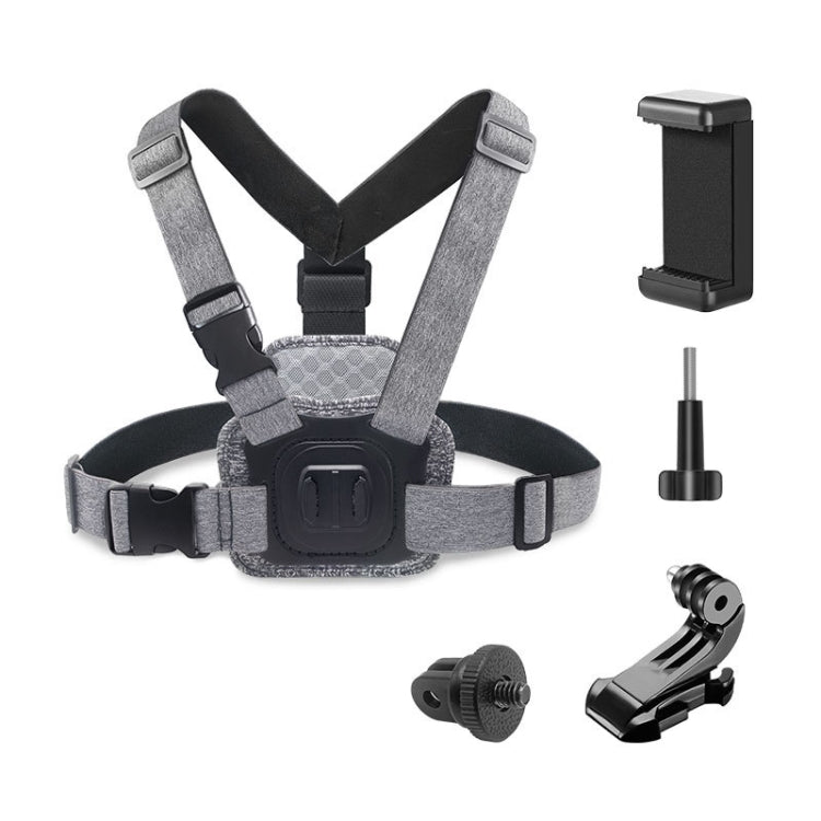 Chest Strap Mount for GoPro and Action Cameras - Universal Front and Rear Holder with Magnetic Base