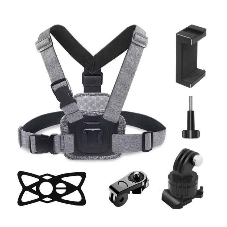 Adjustable Front and Rear Chest Strap Mount for Action Cameras and Smartphones