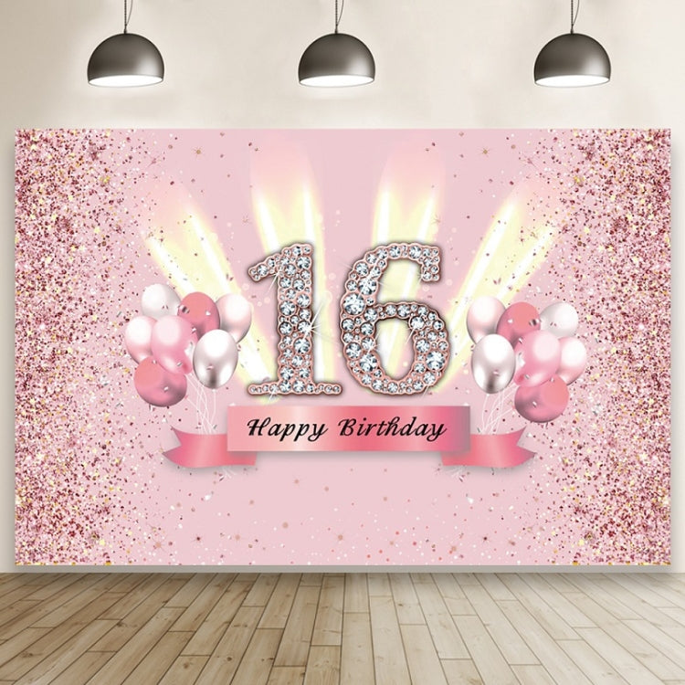 Cartoon Birthday Balloon Party Photographic Backdrop
