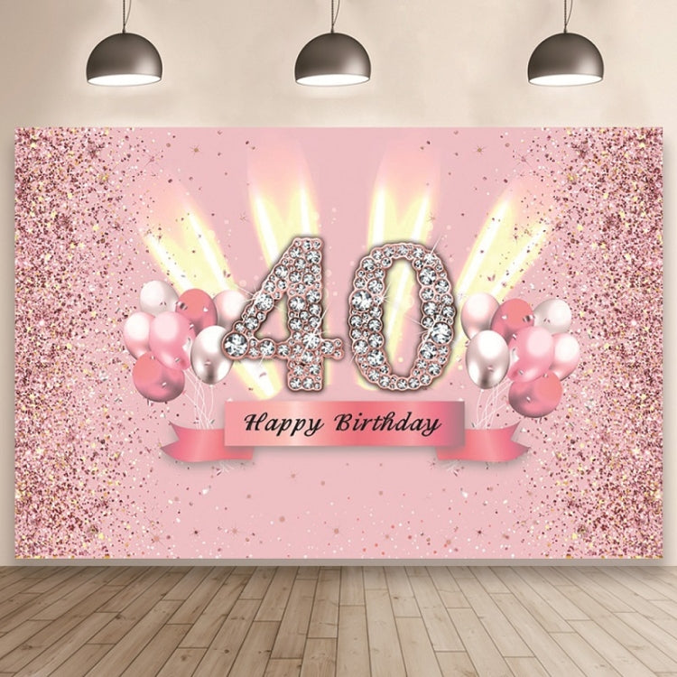 Cartoon Birthday Balloon Party Photographic Backdrop