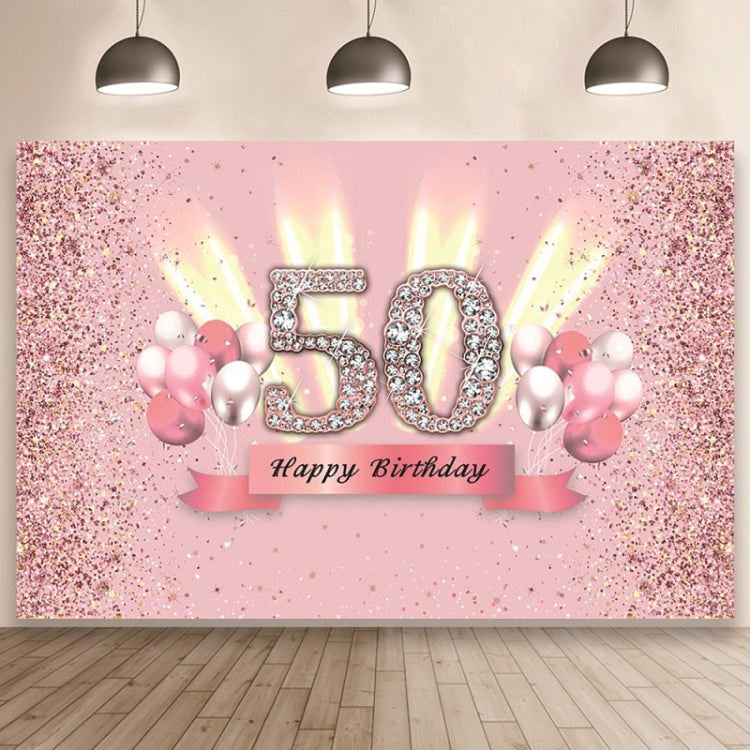 Cartoon Birthday Balloon Party Scene Photographic Backdrop - 1.5x1m (Mdt11148)