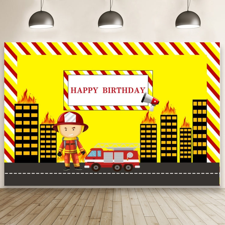 Construction Vehicle Series Happy Birthday Photography Background Cloth with Engineering Car Design