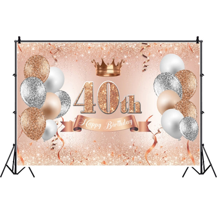 Rose Golden Balloon Birthday Party Photography Background Cloth