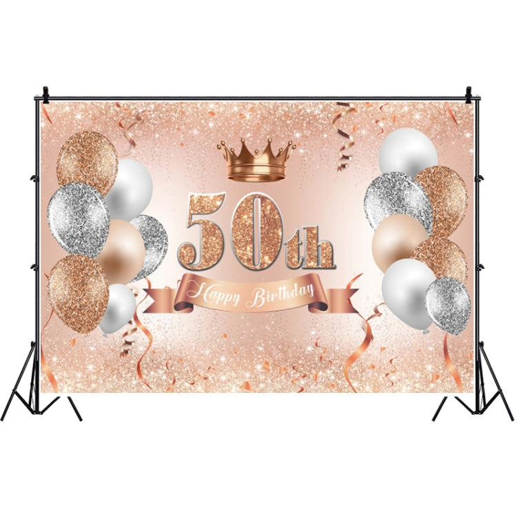 Rose Golden Balloon Birthday Party Photography Background Cloth