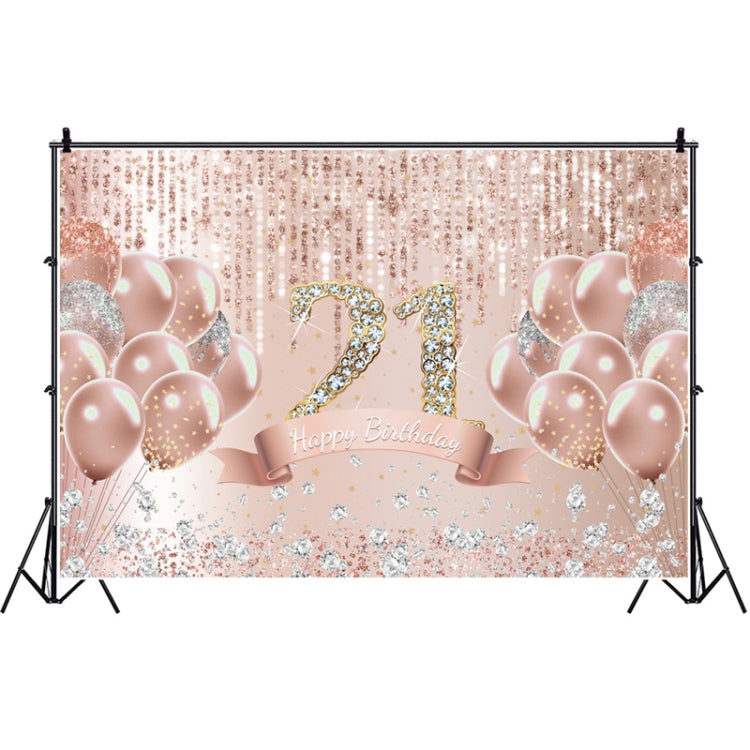 Rose Golden Balloon Birthday Party Photography Background Cloth