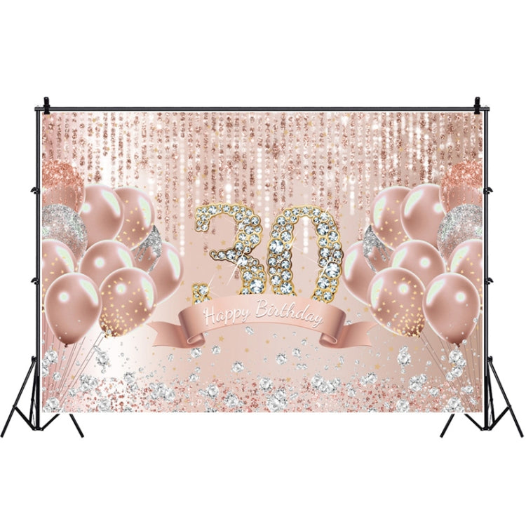 Rose Golden Balloon Birthday Party Photography Background Cloth