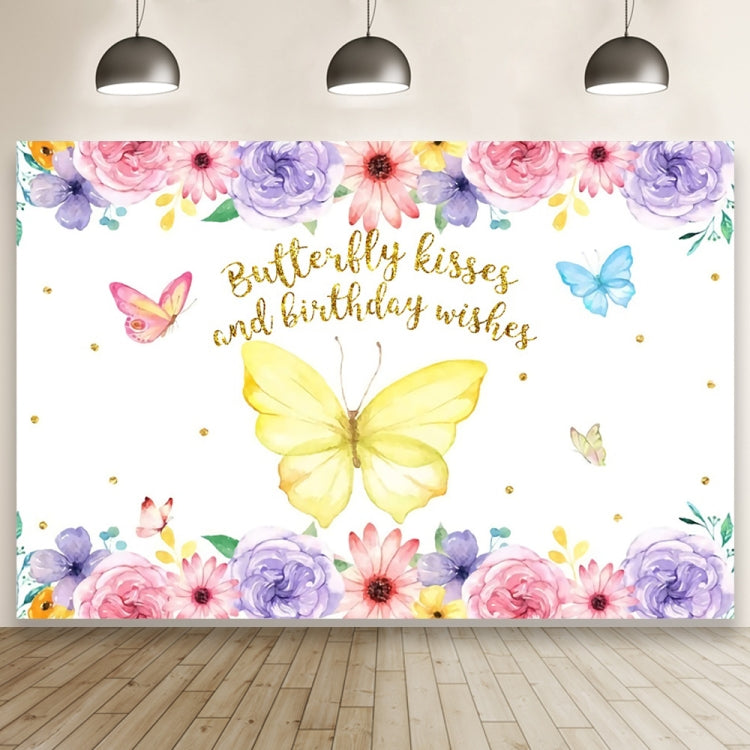 Butterfly Pattern Photography Backdrop for Parties and Events, 1.5m x 1m