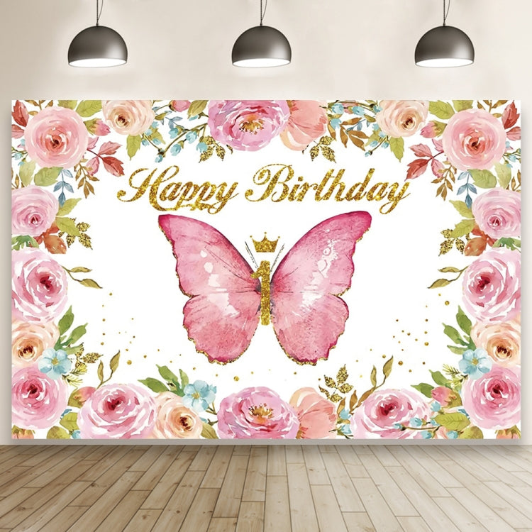 Butterfly Pattern Photography Backdrop - 1.5m x 1m Ideal for Birthday Party Decoration