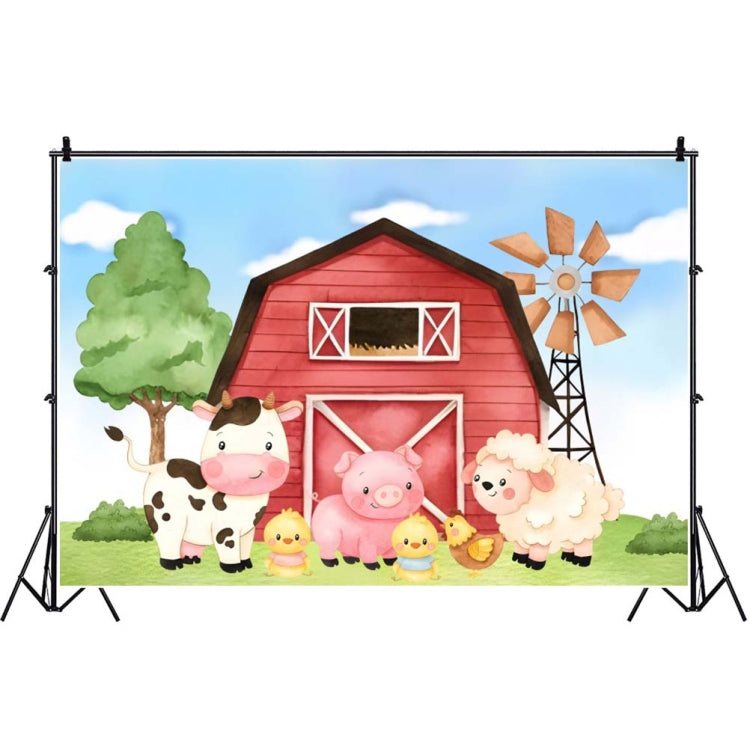 Cartoon Farm Animals Photography Backdrop 1.5m x 1m