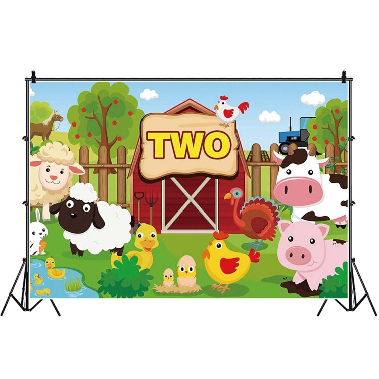 Cartoon Farm Animals Photo Backdrop - 1.5m x 1m
