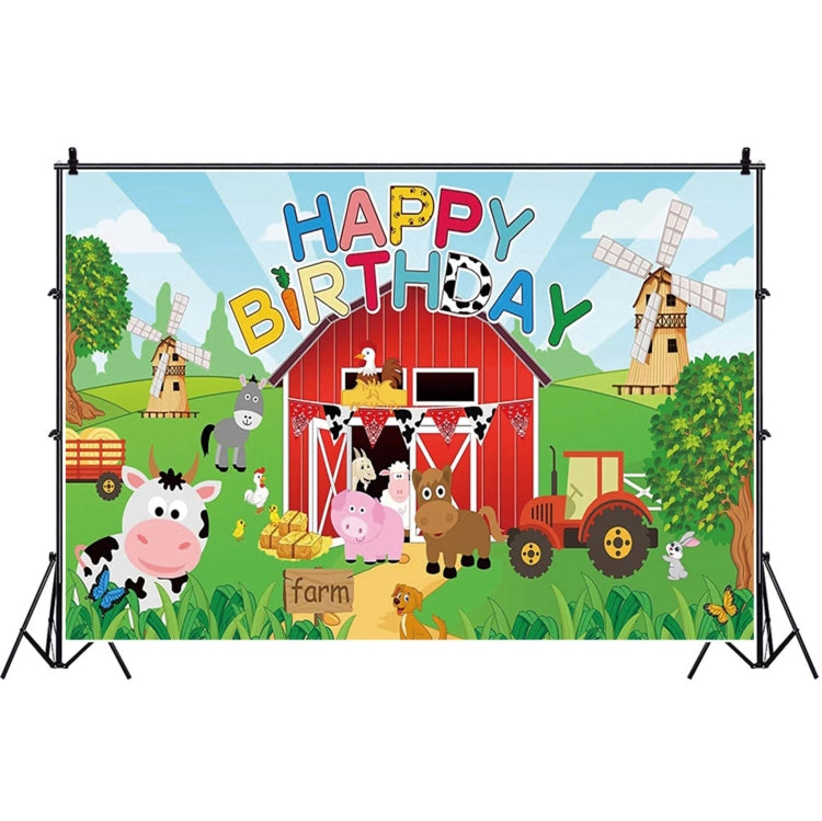 Farm Animals Photography Backdrop 1.5m x 1m Cartoon Theme Birthday Party Decoration