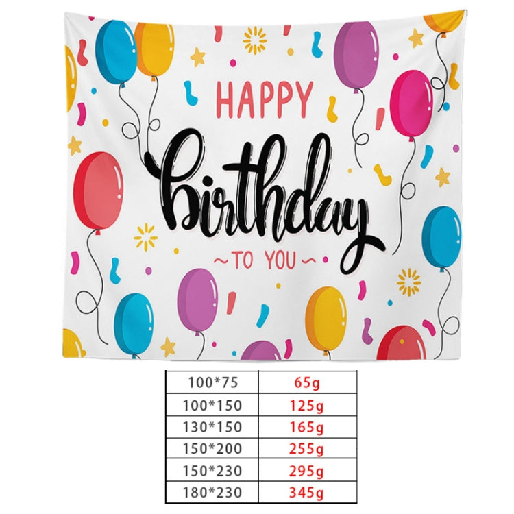 Happy Birthday Party Decoration Tapestry with Realistic 3D Printing, 200x150cm (GT56-10)