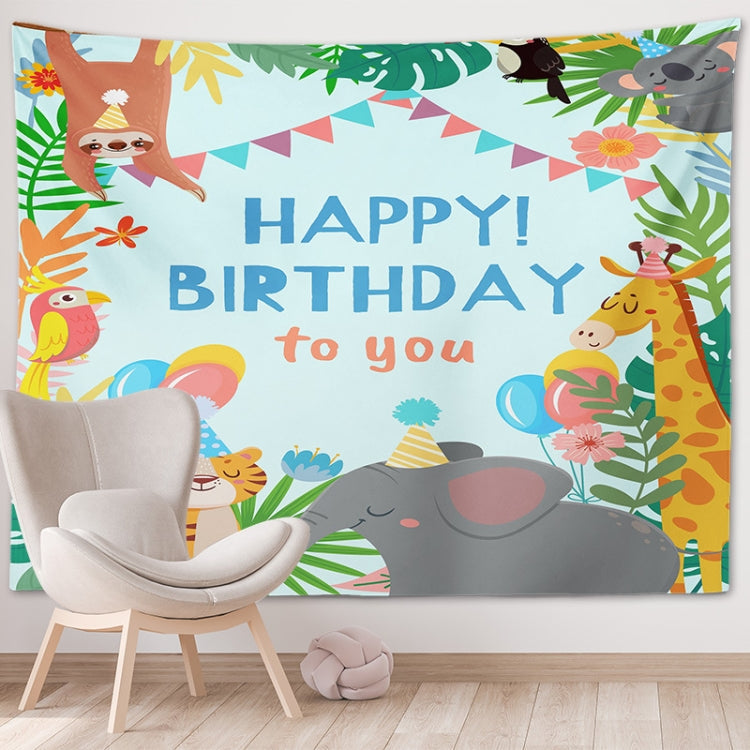 Happy Birthday Photo Backdrop Party Decoration Tapestry, 230x150cm (GT56-3)