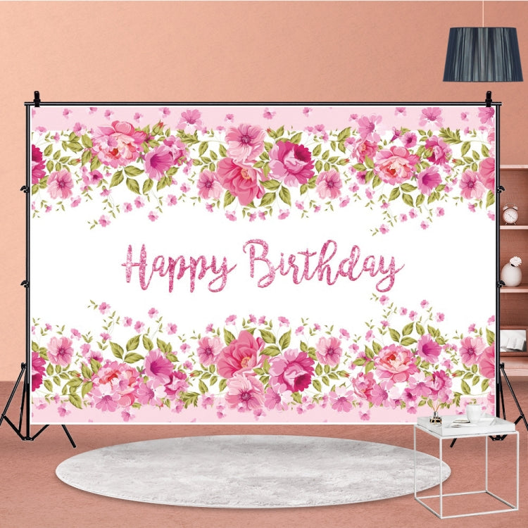 Flower Series Happy Birthday Party Photography Background Cloth - 1.5m x 1m