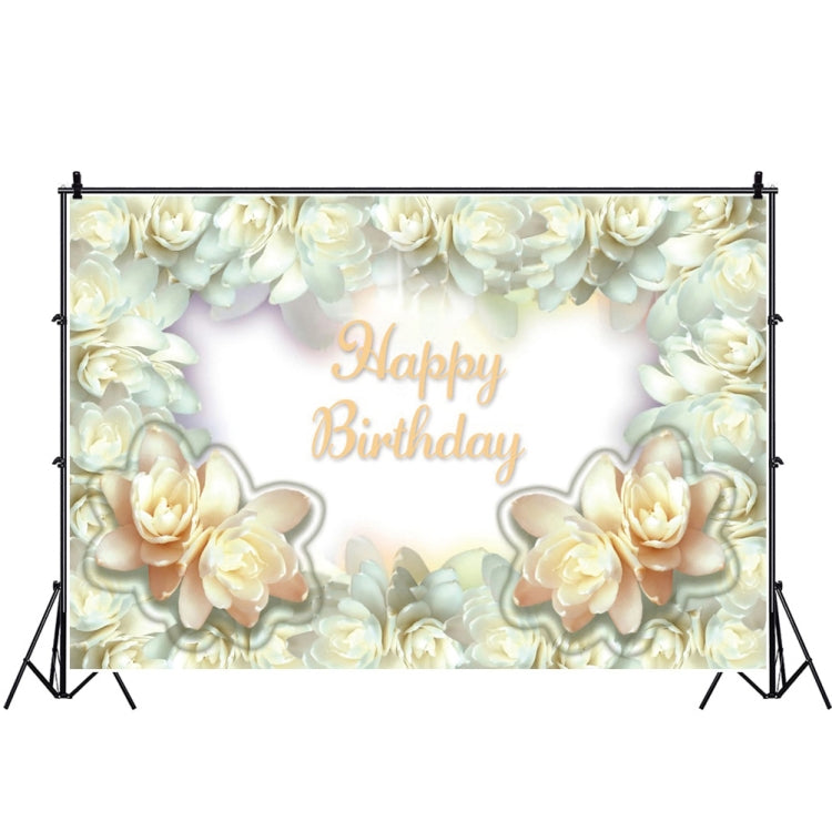 Flower Series Happy Birthday Photography Background Cloth (150x100cm)