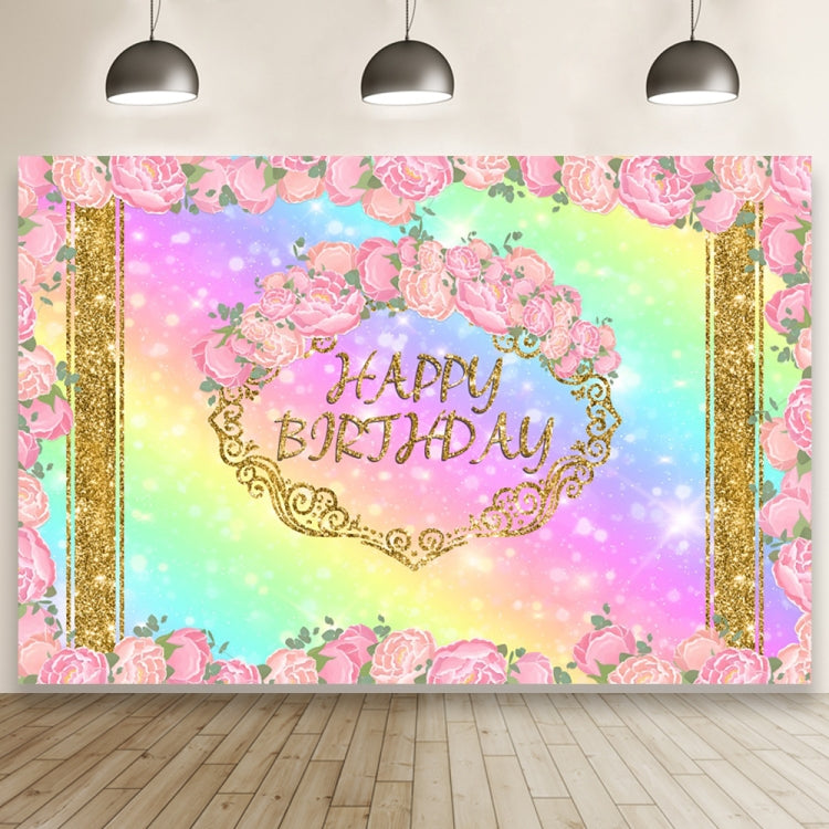 Flower Series Happy Birthday Party Photography Background Cloth - 1.5m x 1m