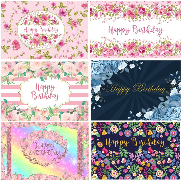 1.5m x 1m Flower Series Birthday Party Photography Backdrop (MSC00334)