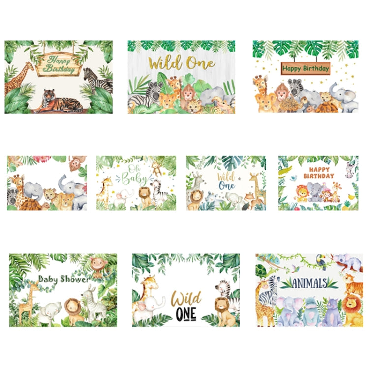 Animal Forest Cartoon Birthday Party Photo Background Cloth