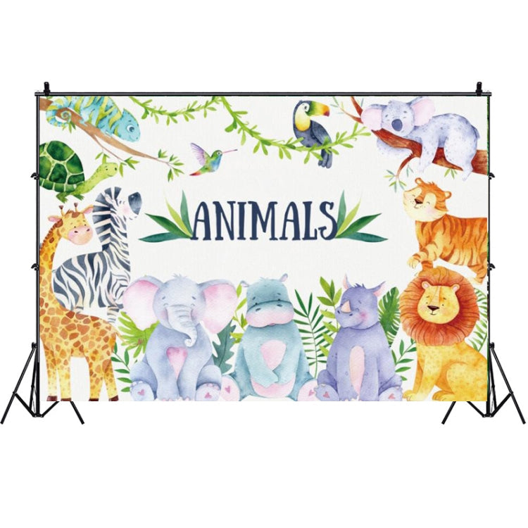 Animal Forest Cartoon Birthday Party Banquet Decoration Photo Background Cloth - 1.5m x 1m