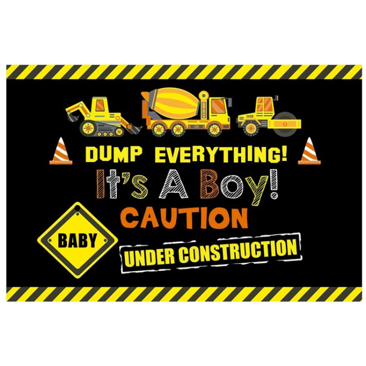 Construction Vehicle Series Happy Birthday Photography Background Cloth