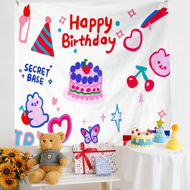 Children's Birthday Memories Velvet Photo Wall Cloth