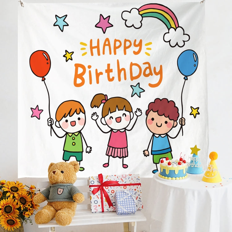 Luxurious Velvet Birthday Photo Wall Hanging Cloth