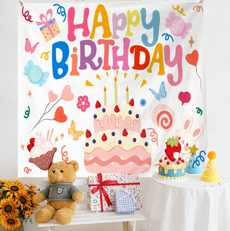 Luxurious Velvet Birthday Photo Wall Cloth - 180x200cm