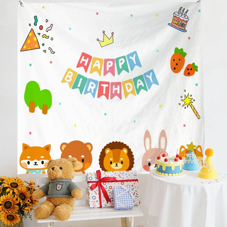 Children's Birthday Photo Wall Backdrop - 180x230cm Velvet